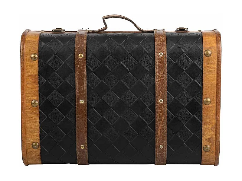 Weißer Holzkoffer, 43x30x17H cm