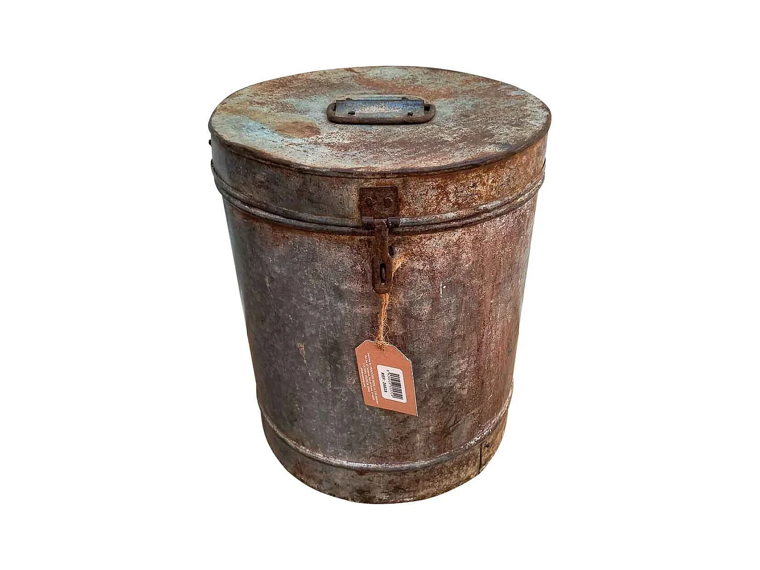 Tambor de metal cinza 29x29x36