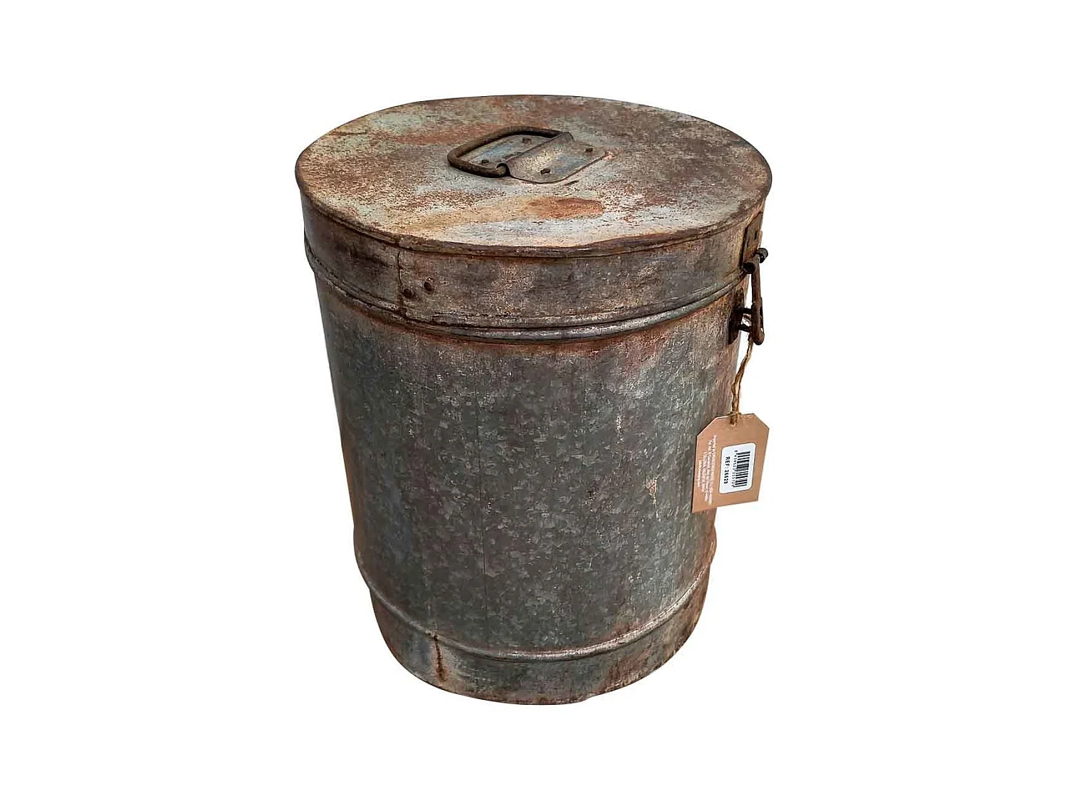 Tambor de metal cinza 29x29x36