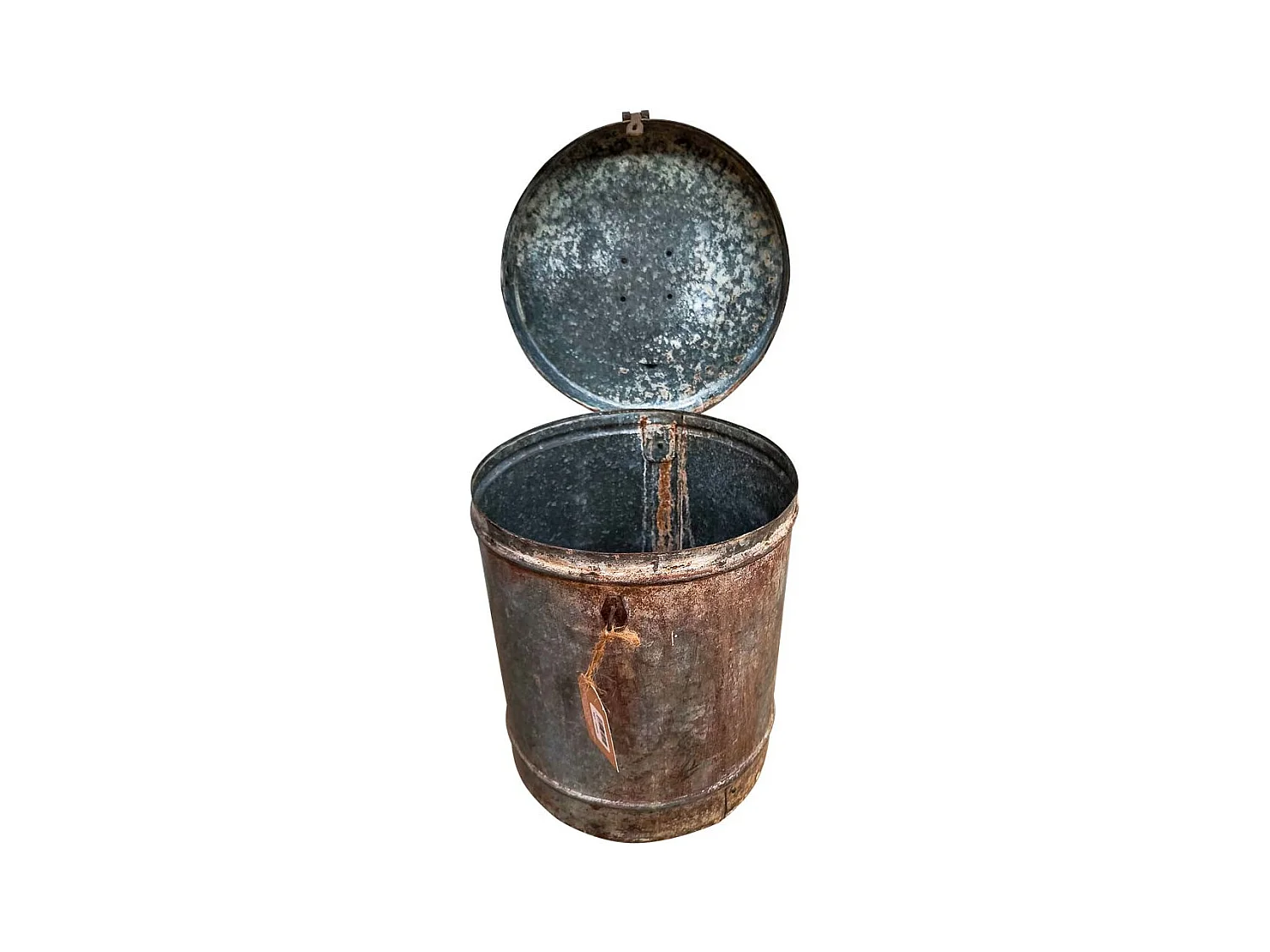 Tambor de metal cinza 29x29x36