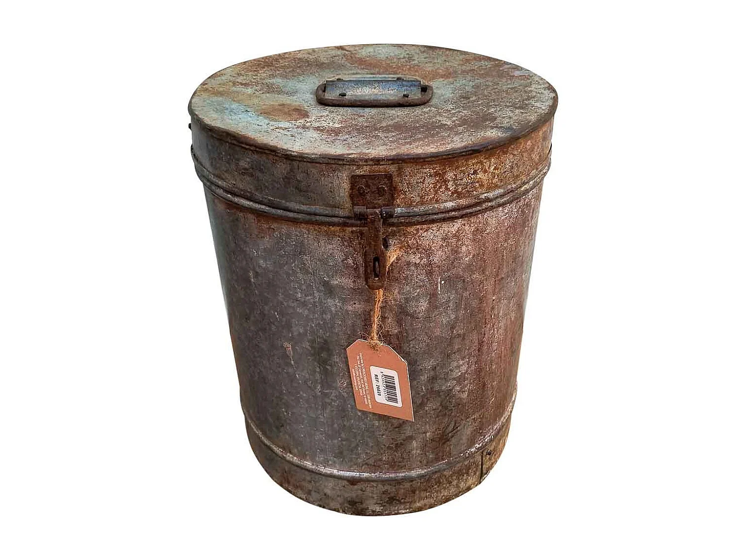 Tambor de metal cinza 29x29x36