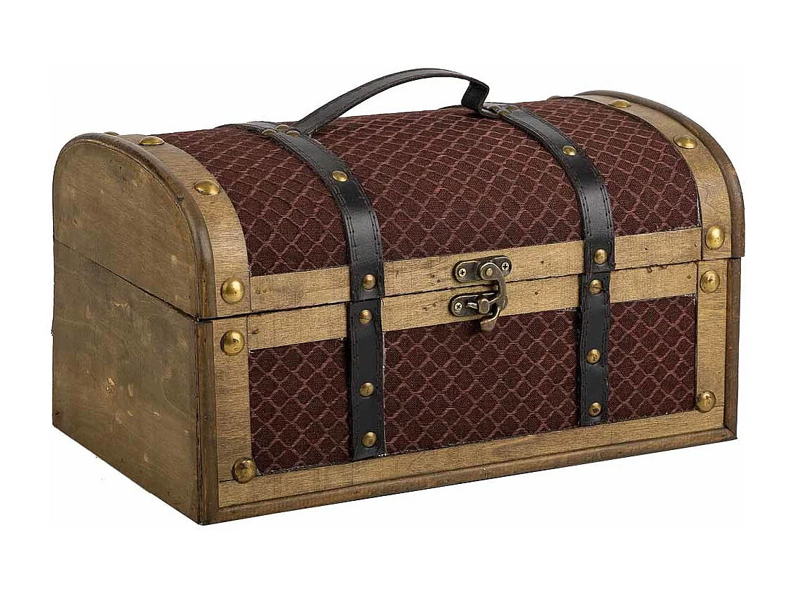 Baúl de madera marrón 35x21x19