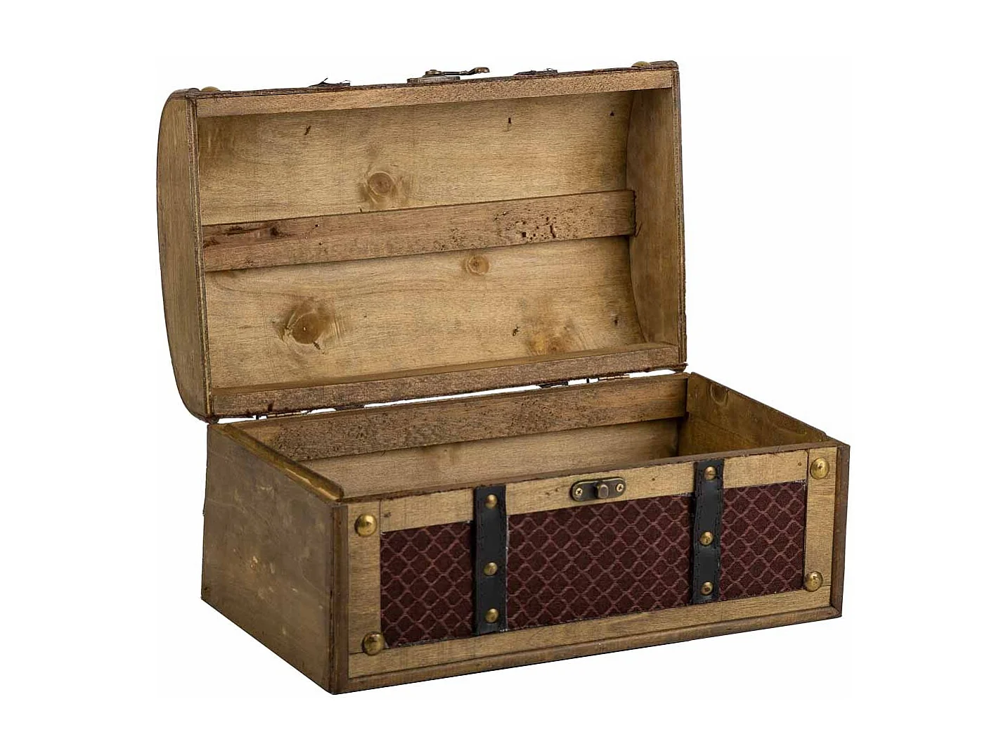 Baúl de madera marrón 35x21x19