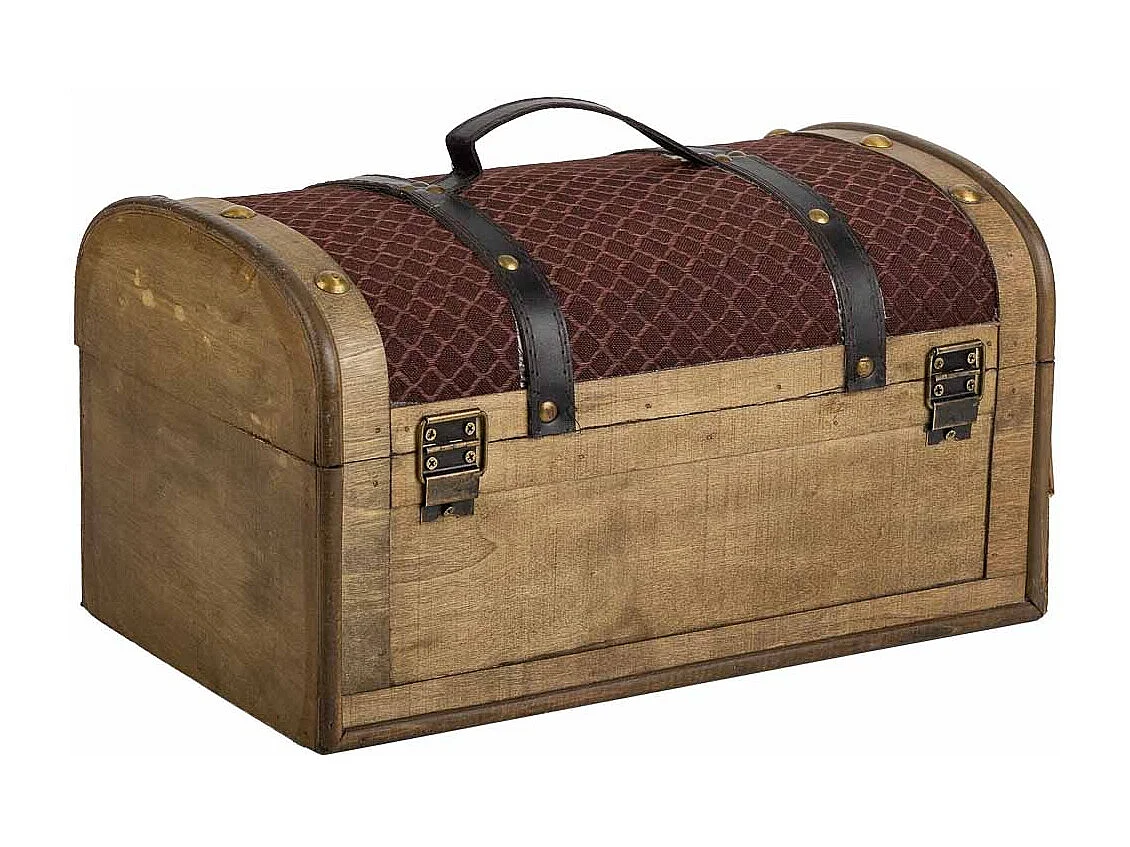 Baúl de madera marrón 35x21x19