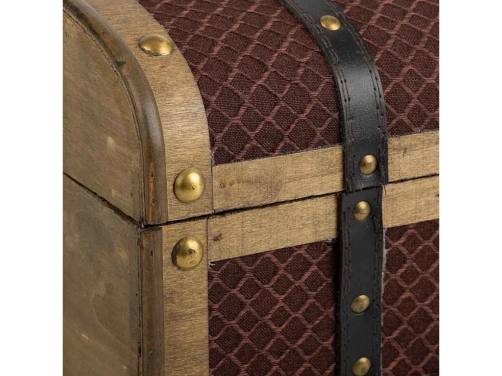Baúl de madera marrón 35x21x19