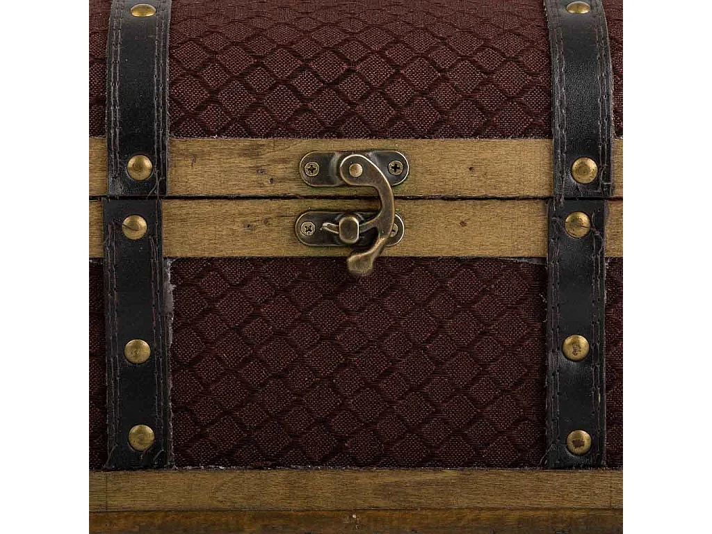 Baúl de madera marrón 35x21x19