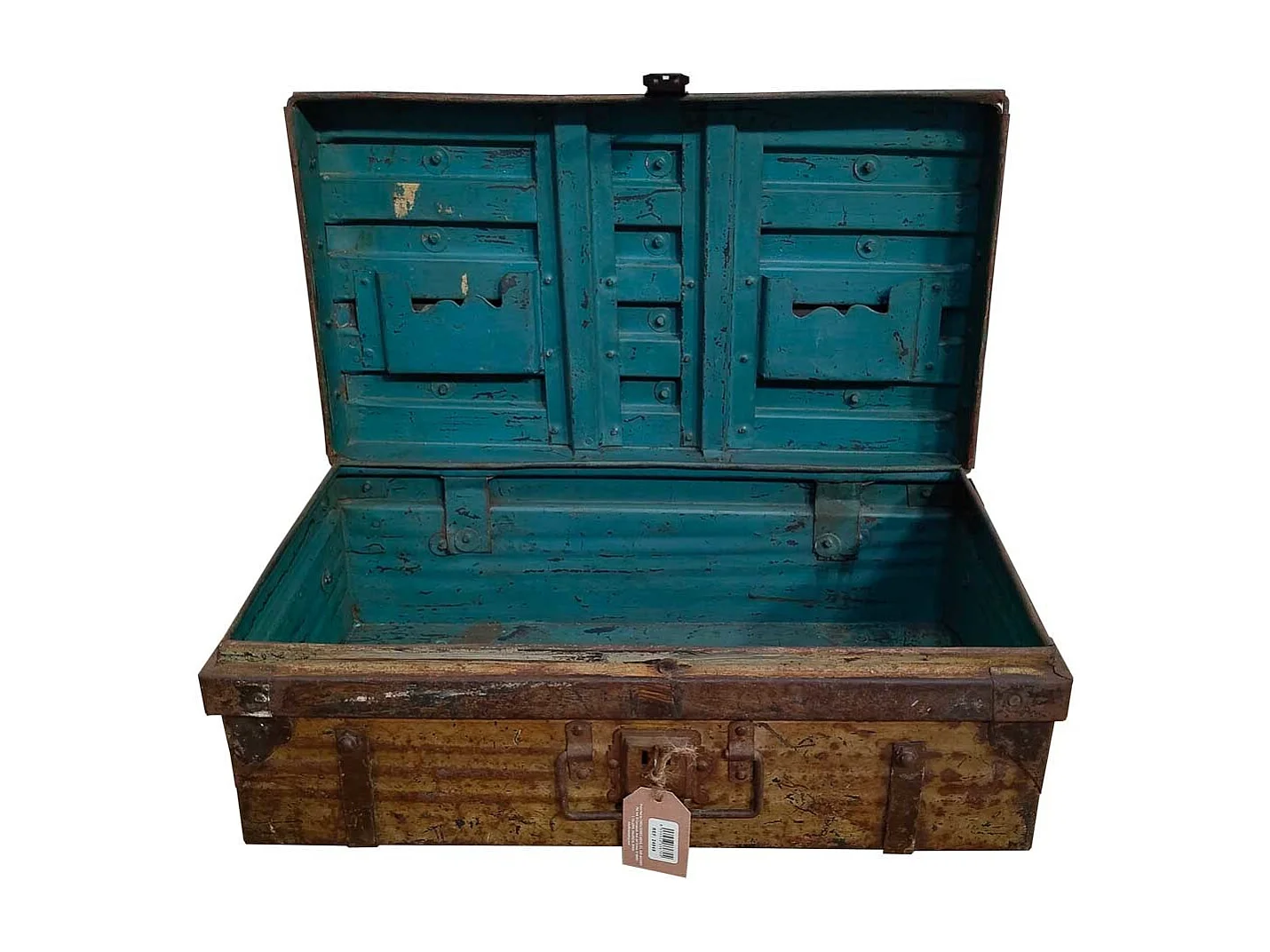 Valise en métal marron 52x31x19h