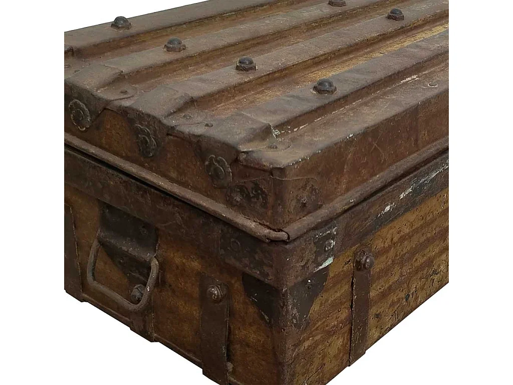 Valise en métal marron 52x31x19h