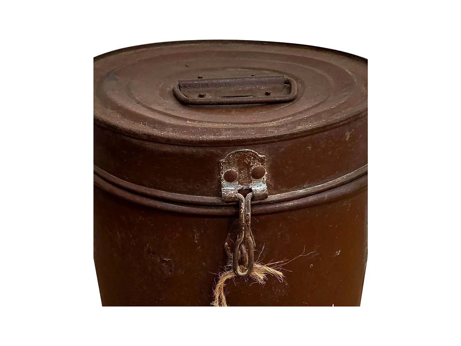 Braune Metalltrommel 23x23x29h cm
