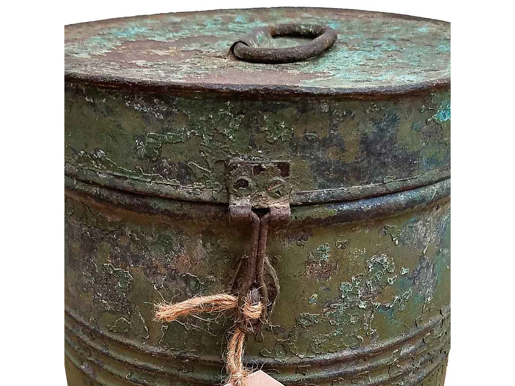 Tambor de metal marrom 24x24x24