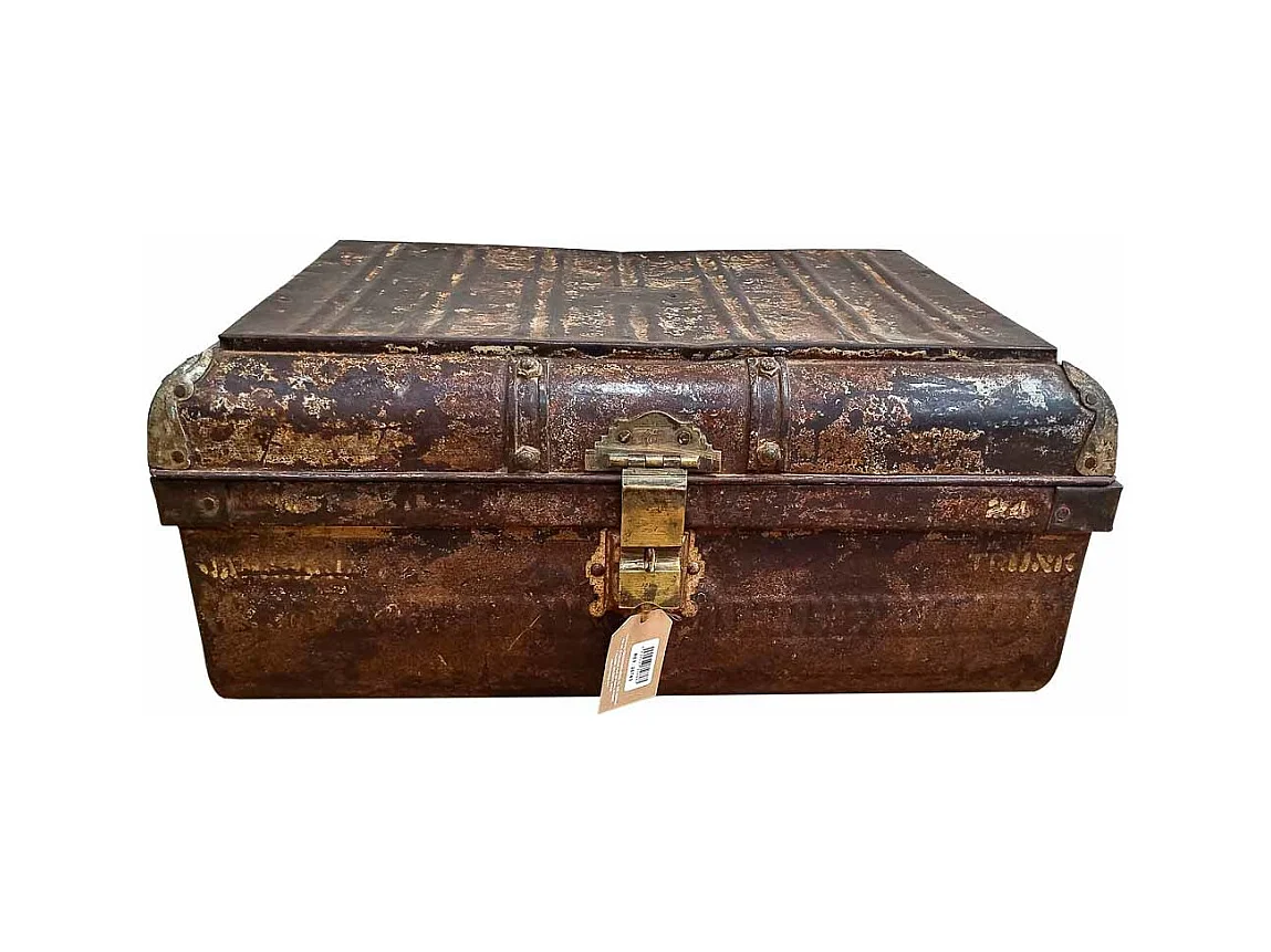 Valise en métal marron 60x40x28h