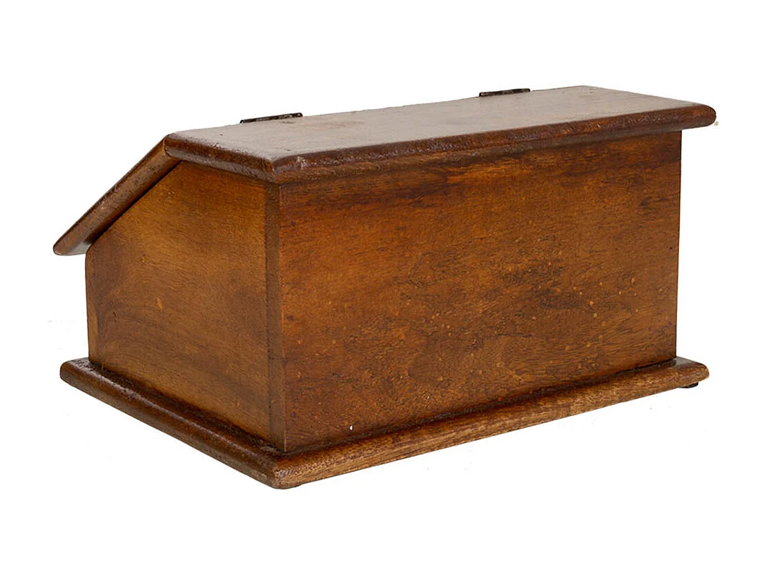 Baúl Joyero de madera y metal marrón 24,5x19x13,5