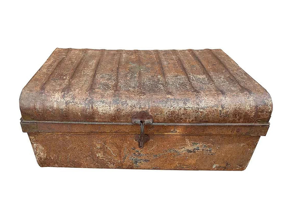 Mala de metal marrom 71x49x33