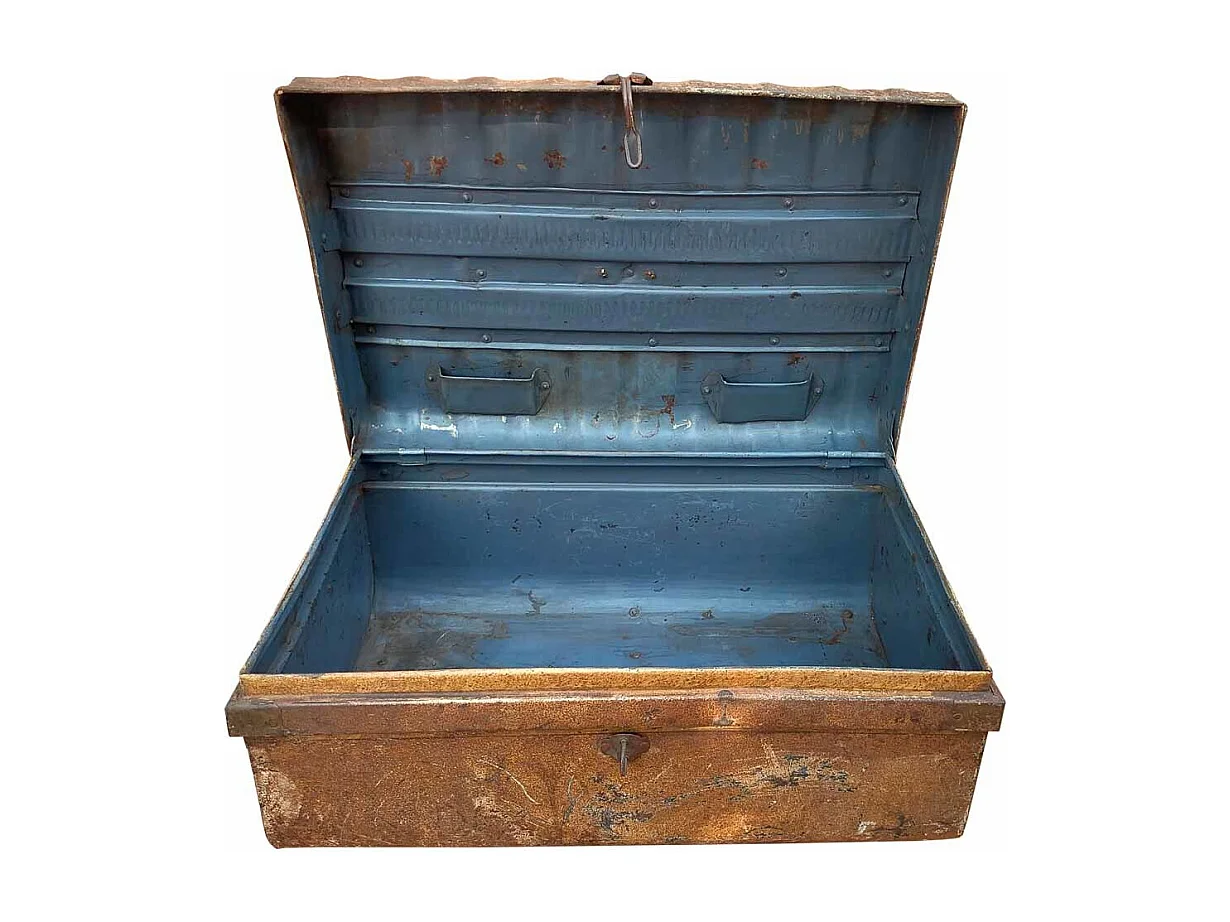 Mala de metal marrom 71x49x33