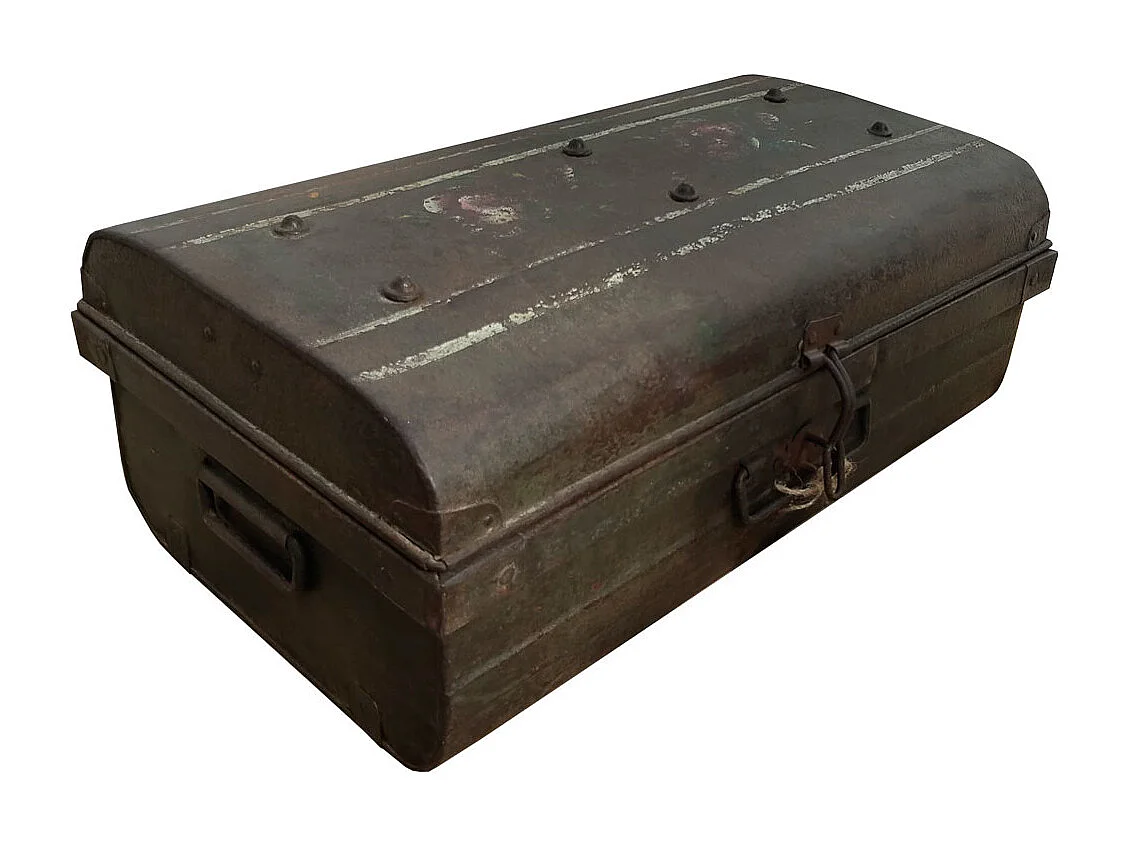 Valise en métal marron 61x36x23h