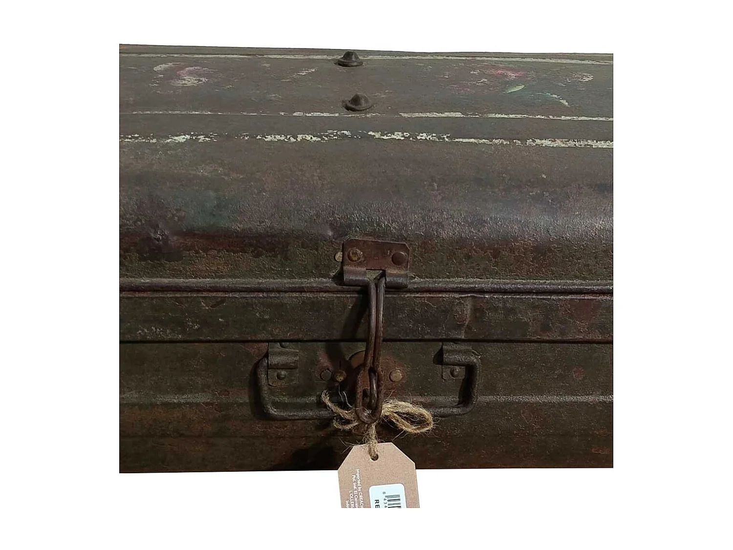 Valise en métal marron 61x36x23h