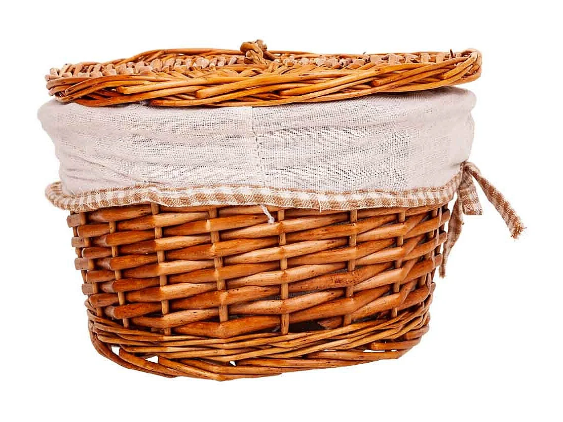 Set de 2 boîtes en osier marron