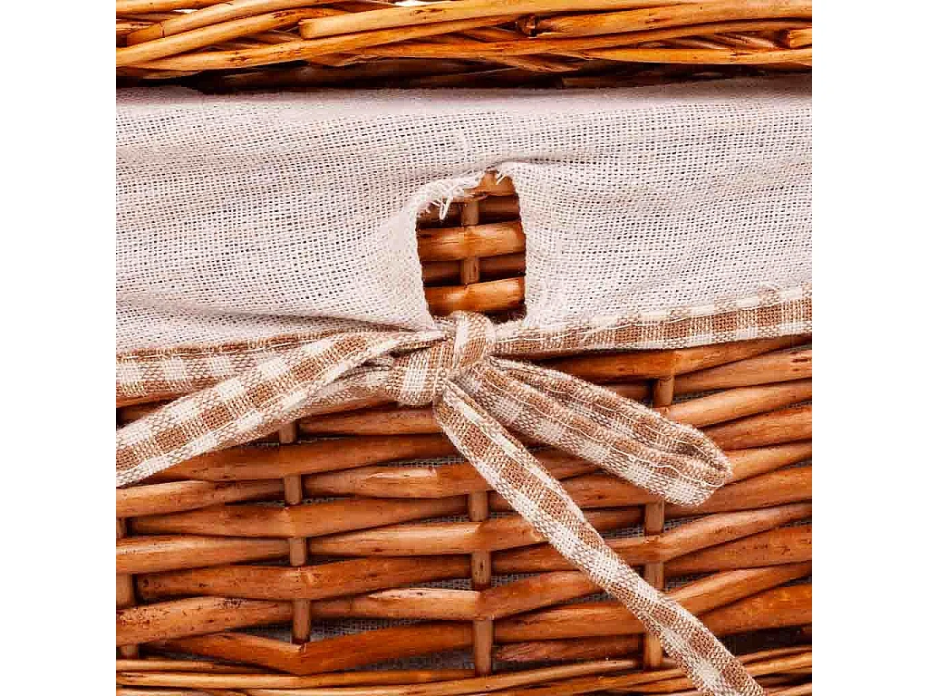 Set de 2 boîtes en osier marron