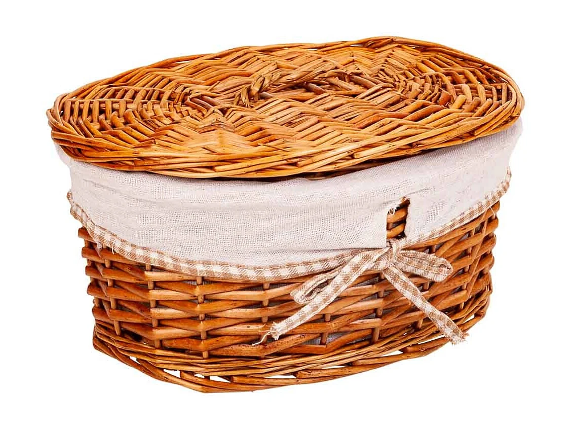 Set de 2 boîtes en osier marron