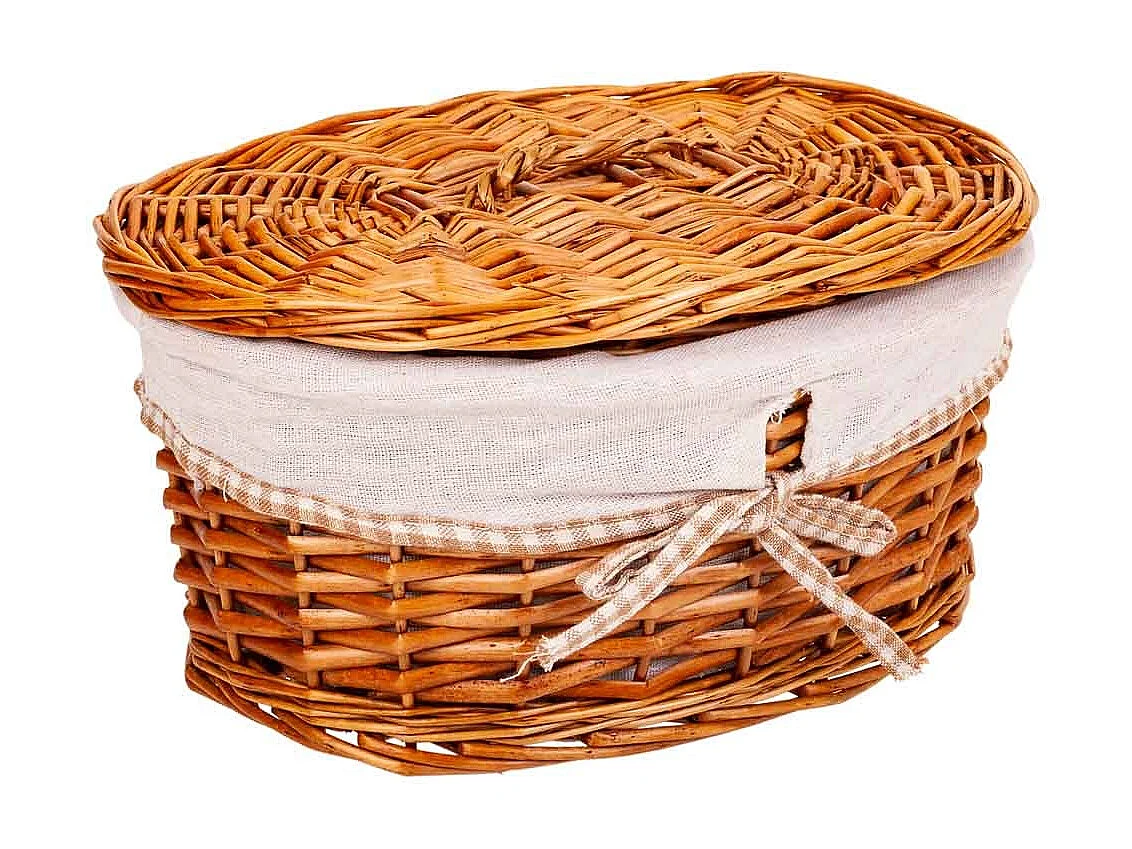 Conjunto de 2 caixas de vime castanhas