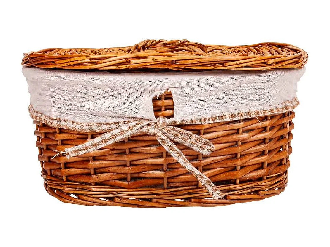 Conjunto de 2 caixas de vime castanhas