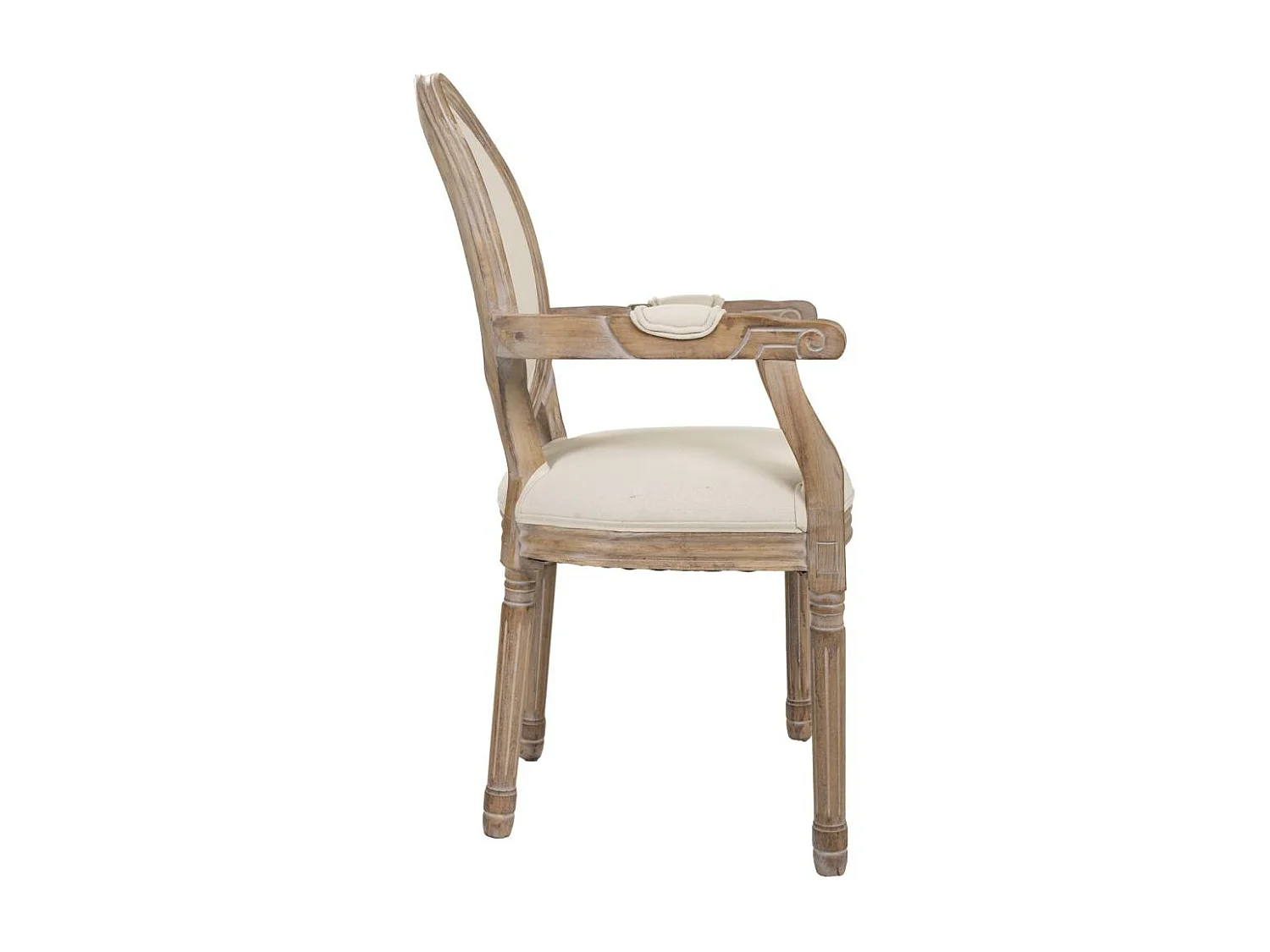 Sedia in legno imbottita beige 55x46x48/96h