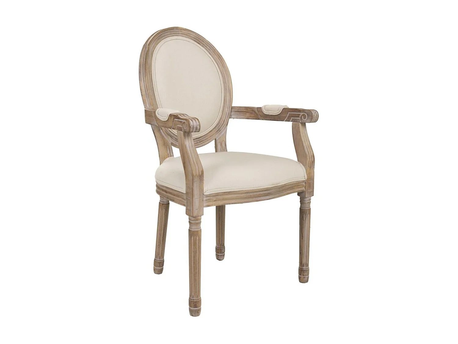 Sedia in legno imbottita beige 55x46x48/96h