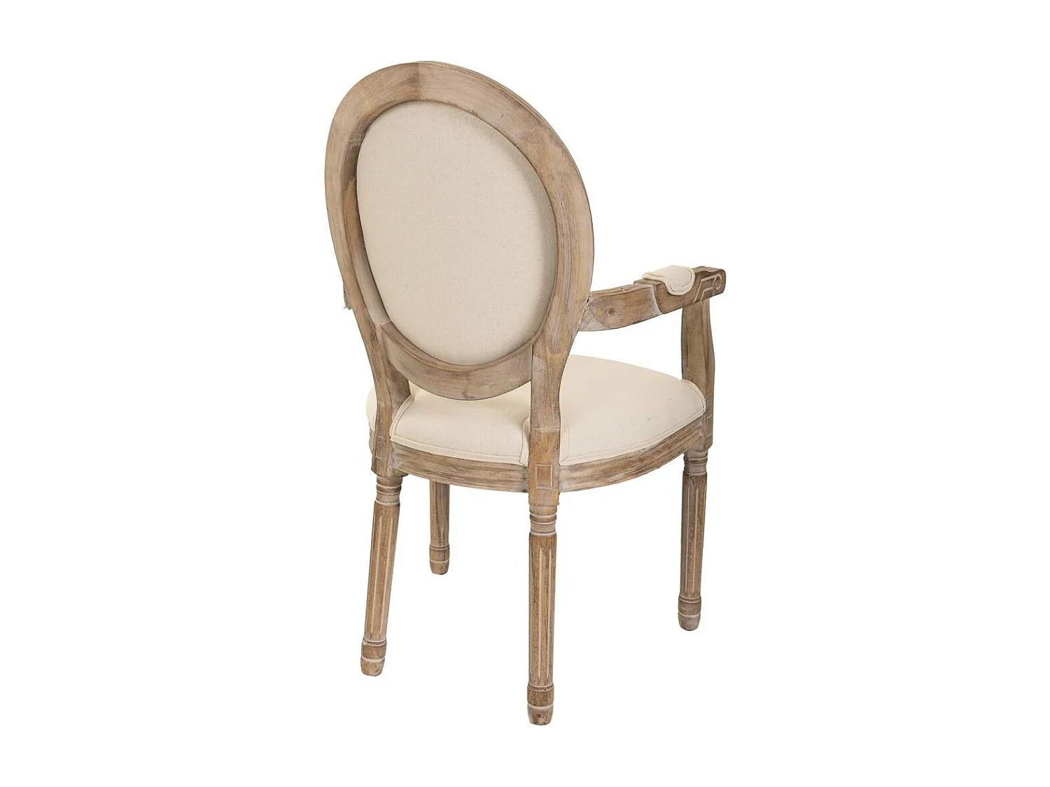 Sedia in legno imbottita beige 55x46x48/96h