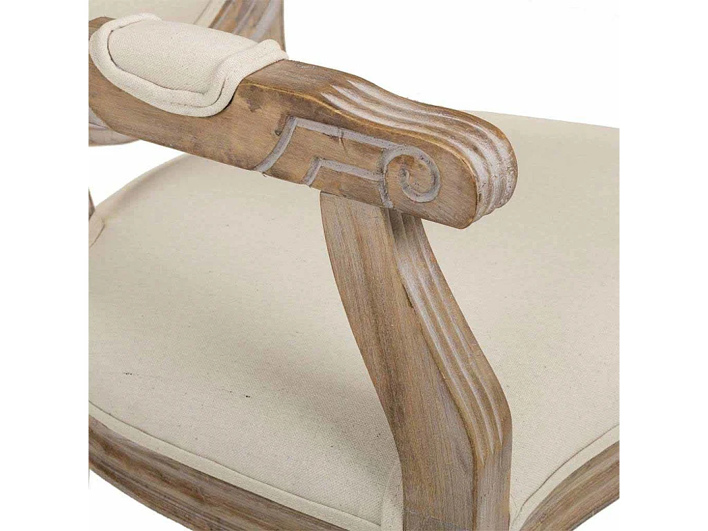 Sedia in legno imbottita beige 55x46x48/96h