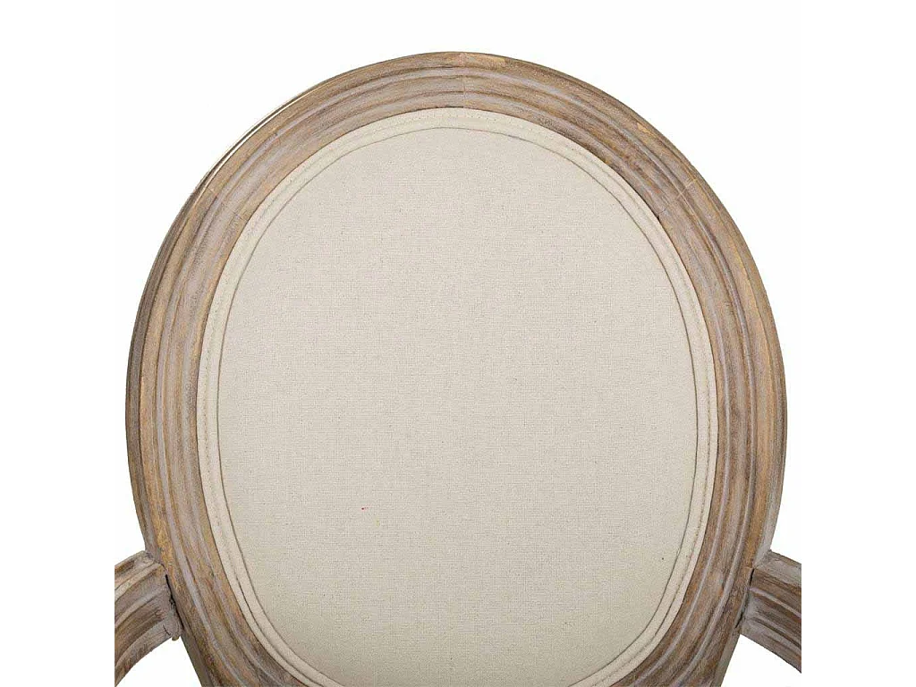 Sedia in legno imbottita beige 55x46x48/96h