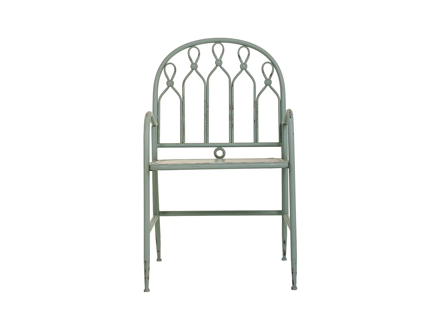 Chaise en métal vert 55x56x96h