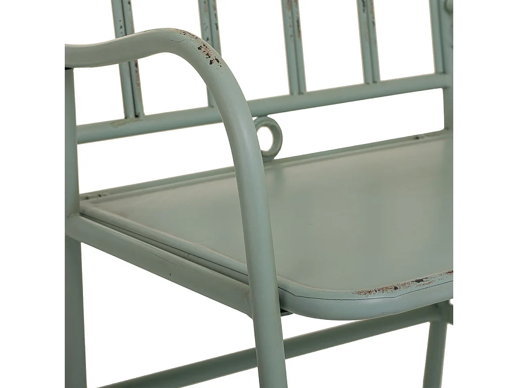 Chaise en métal vert 55x56x96h