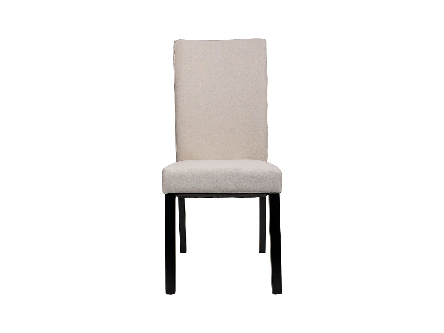 Chaise en bois tapissée couleur crème 49x48x42/102h