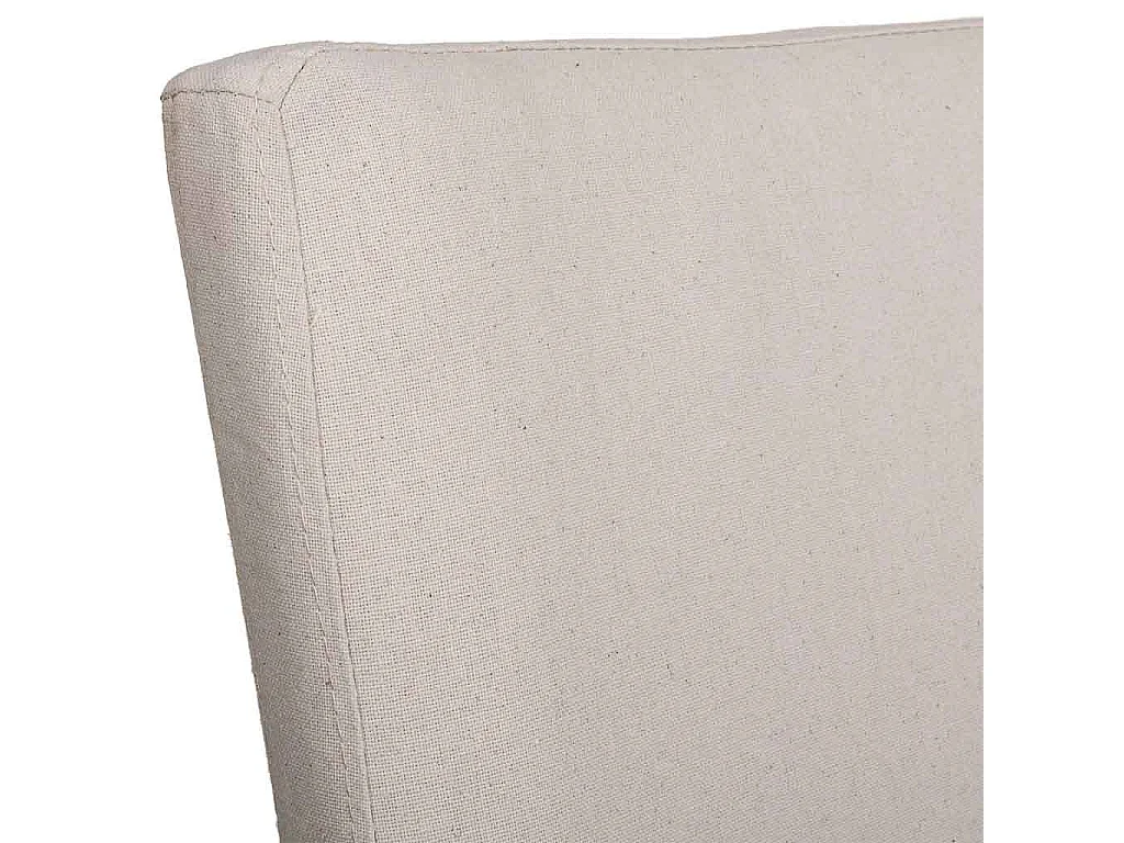 Cadeira estofada de madeira creme 49x48x42/102