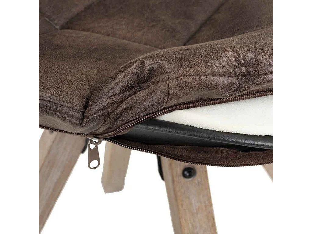 Brauner gepolsterter Stuhl 48x44x47/84h cm