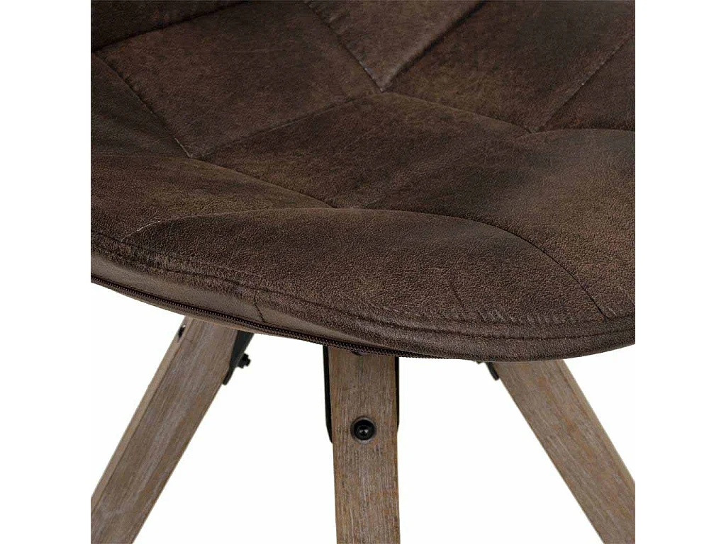 Brauner gepolsterter Stuhl 48x44x47/84h cm