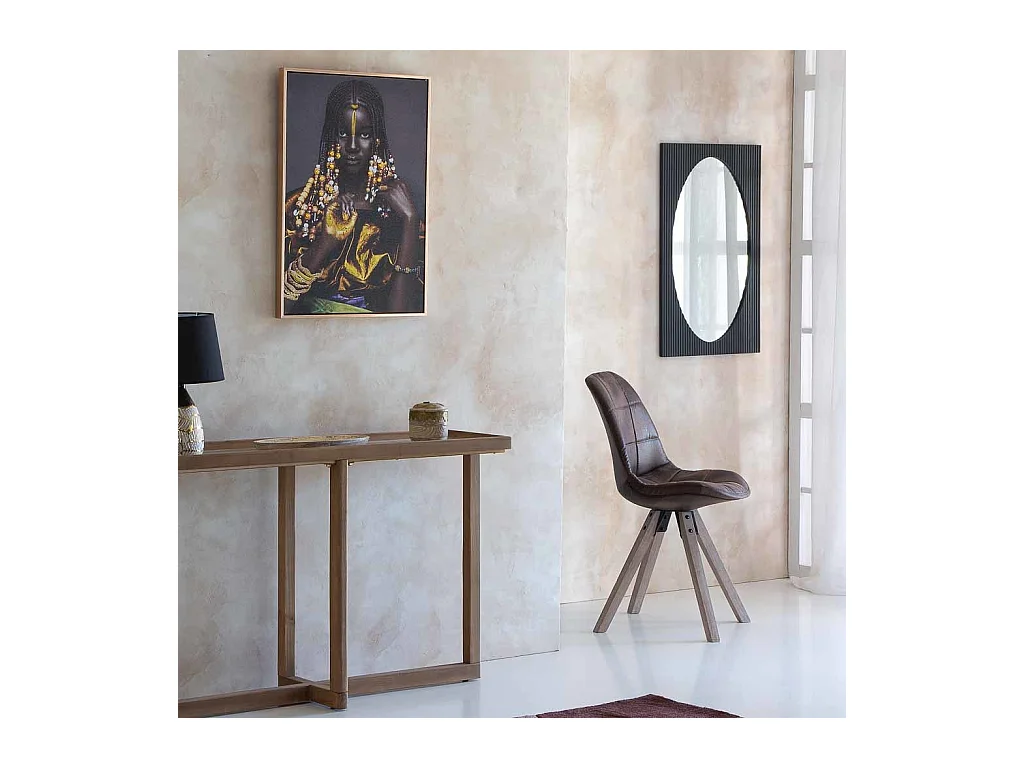Chaise rembourrée marron 48x44x47/84h