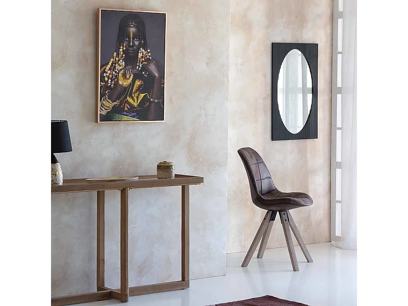 Brauner gepolsterter Stuhl 48x44x47/84h cm