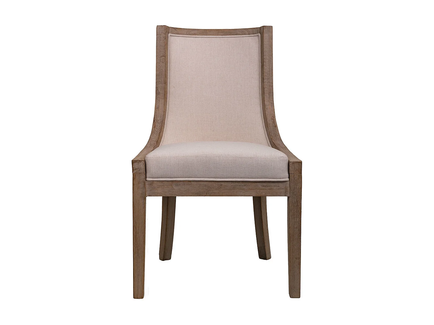 Cremefarbener gepolsterter Holzstuhl 54x59x50/97h cm