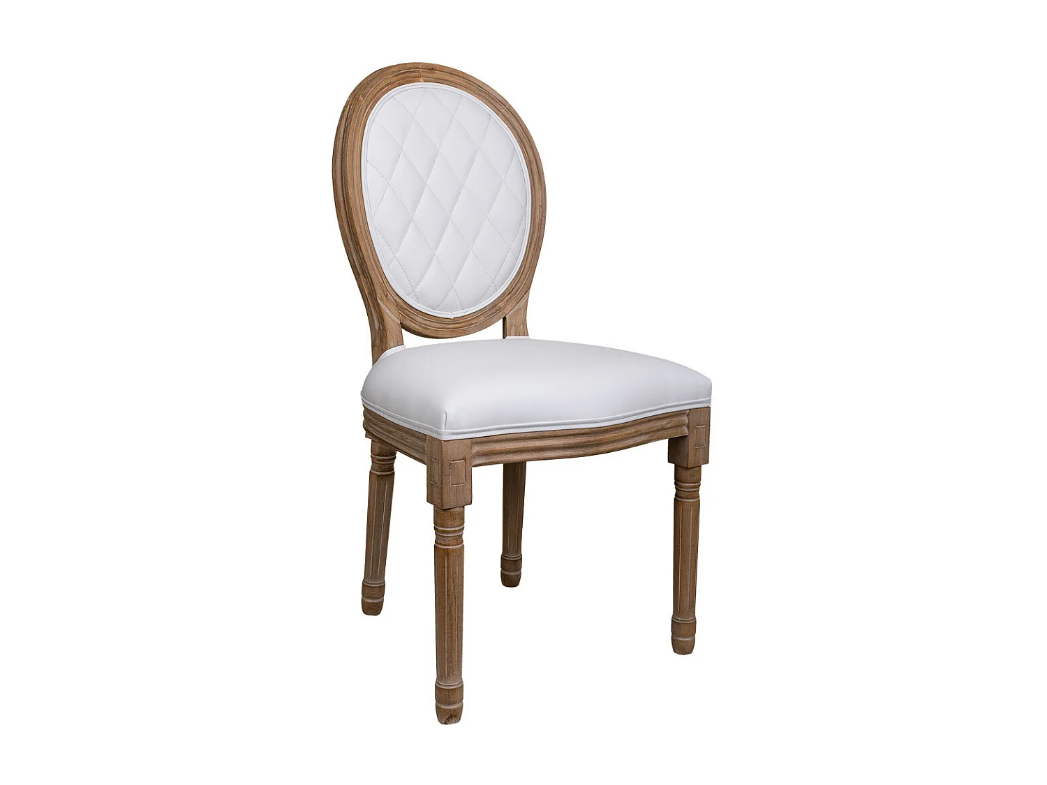 sedia in legno imbottita bianca 48x46x48/96h