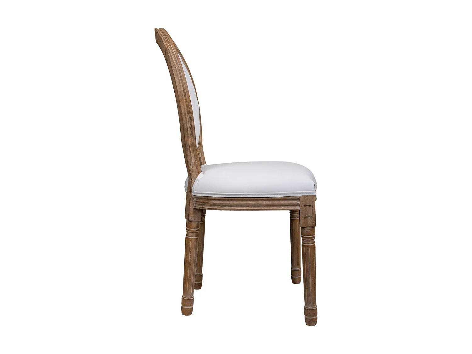 sedia in legno imbottita bianca 48x46x48/96h