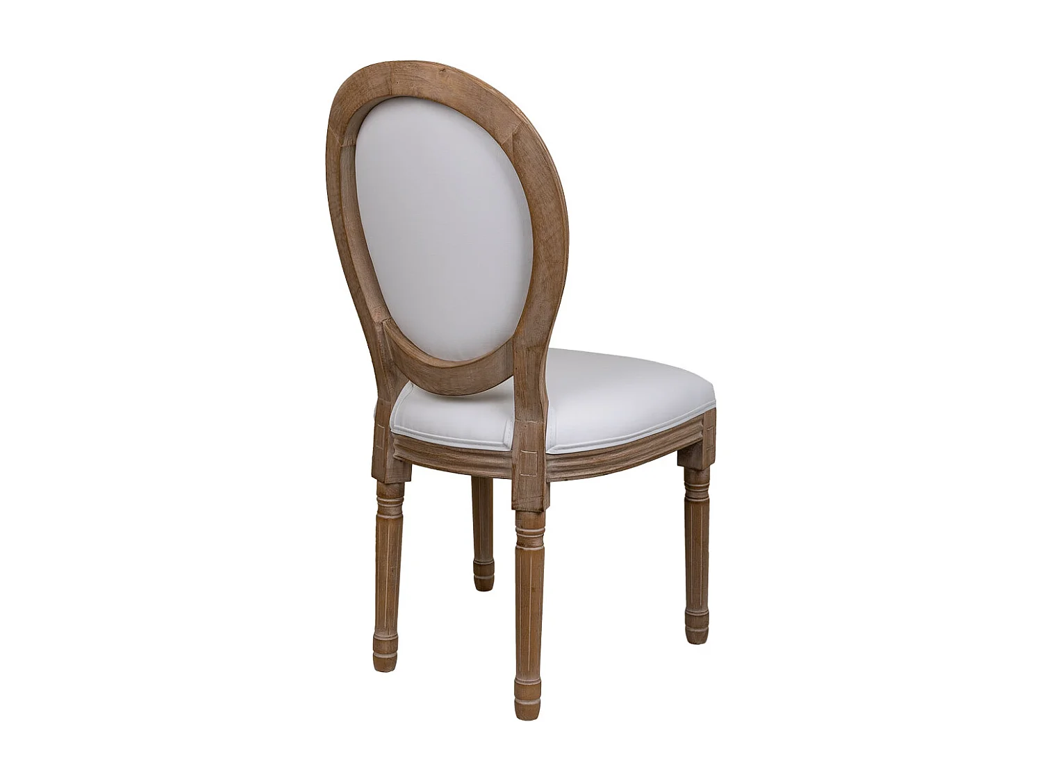 sedia in legno imbottita bianca 48x46x48/96h