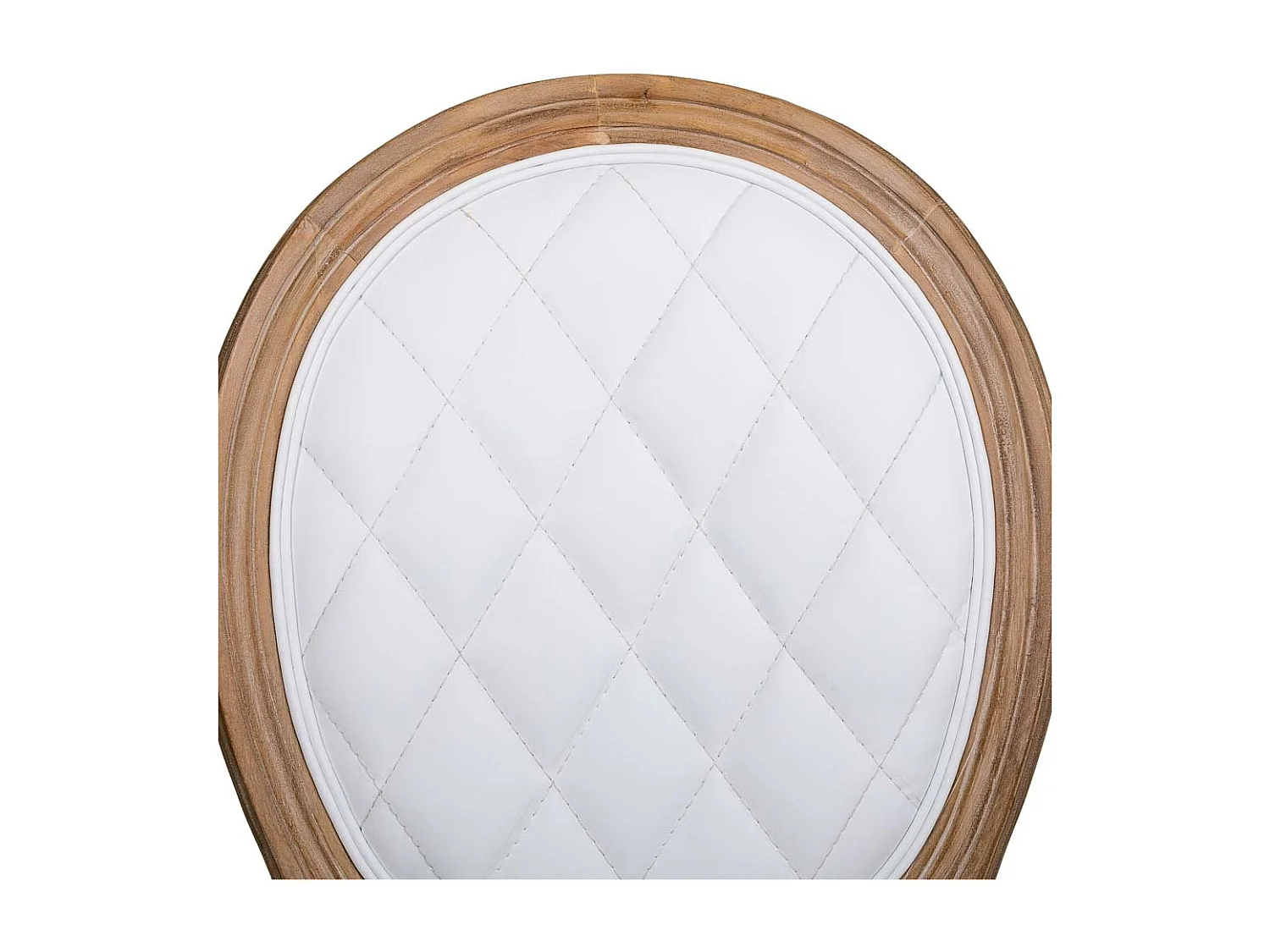 Weiß gepolsterter Holzstuhl 48x46x48/96h cm