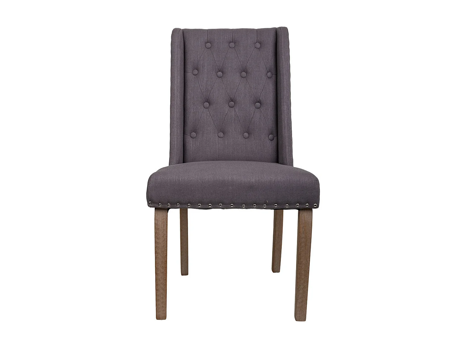 Grau gepolsterter Holzstuhl 53x53x48/102h cm