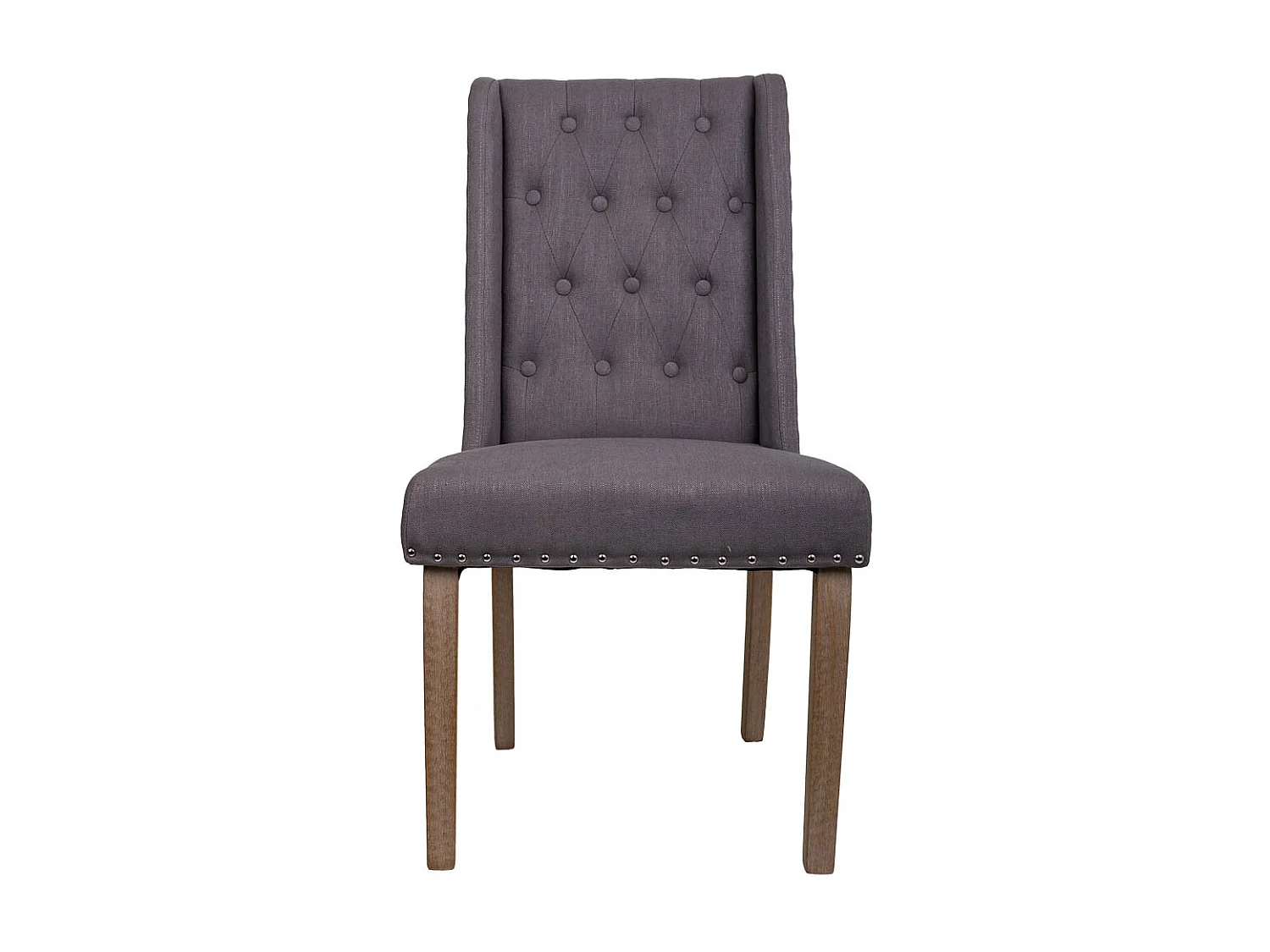 Grau gepolsterter Holzstuhl 53x53x48/102h cm