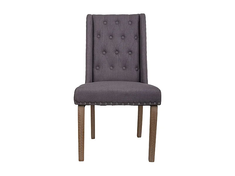 Sedia in legno imbottita grigia 53x53x48/102h