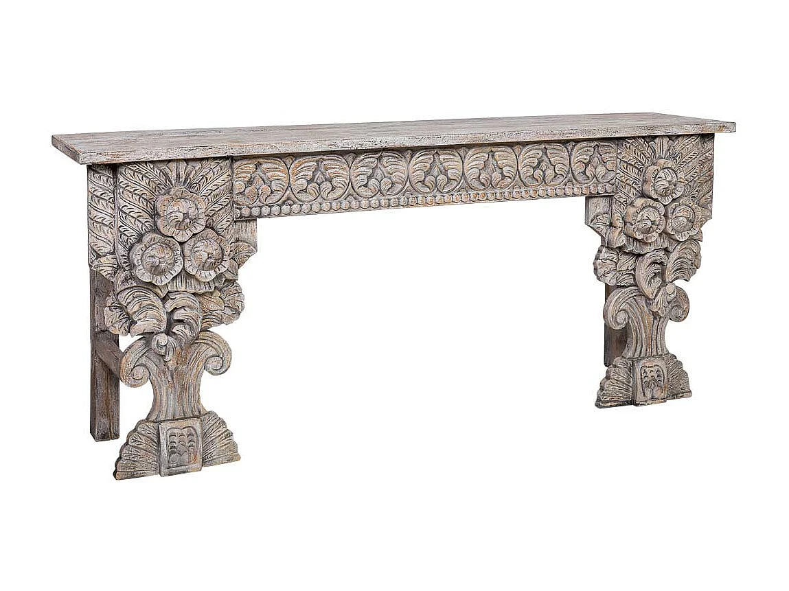 Chaise en bois tapissée gris 44x58x48/107h