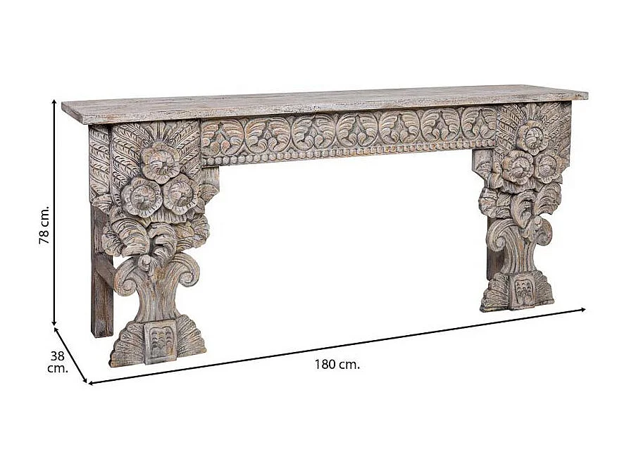 Chaise en bois tapissée gris 44x58x48/107h