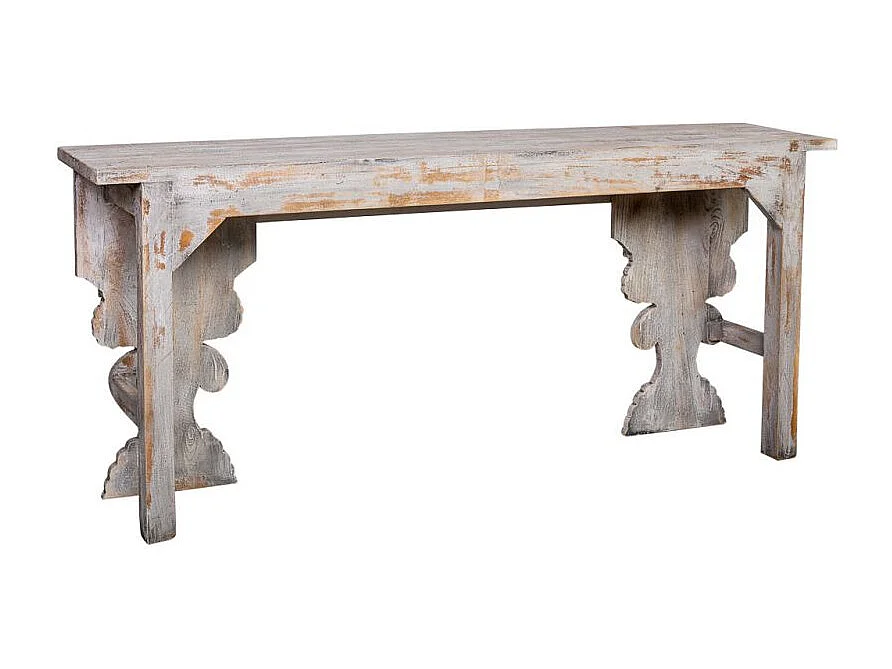 Chaise en bois tapissée gris 44x58x48/107h