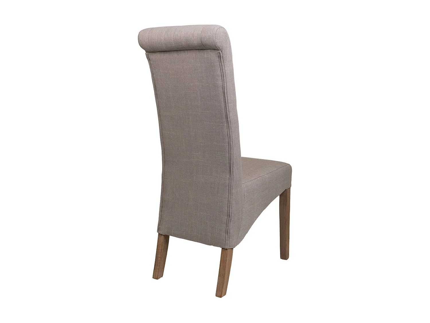 Chaise en bois tapissée gris 44x58x48/107h